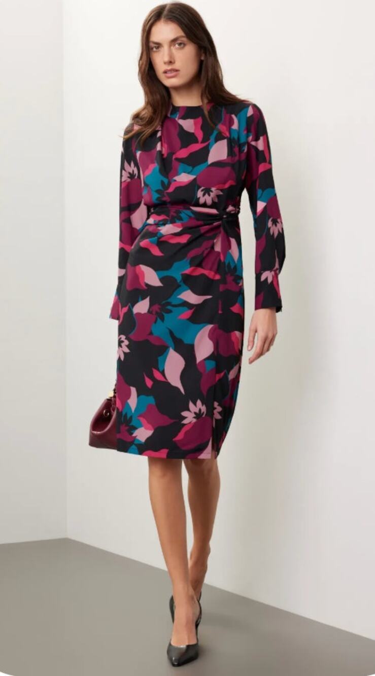 Donna Morgan - Knot Detail Midi Dress - Size 2